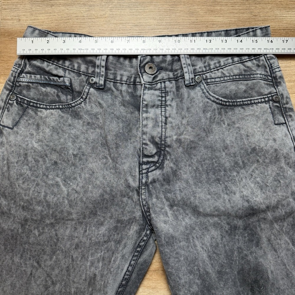 Diesel Jeans Men 32x32 Gray Straight Leg Acid Wash Denim Grunge Punk Vintage Y2K - Picture 6 of 10
